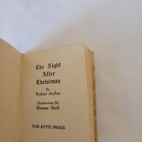 Vintage The Night After Christmas, By Robert Archer, Miniature Book, 1977 - Picture 6 of 9